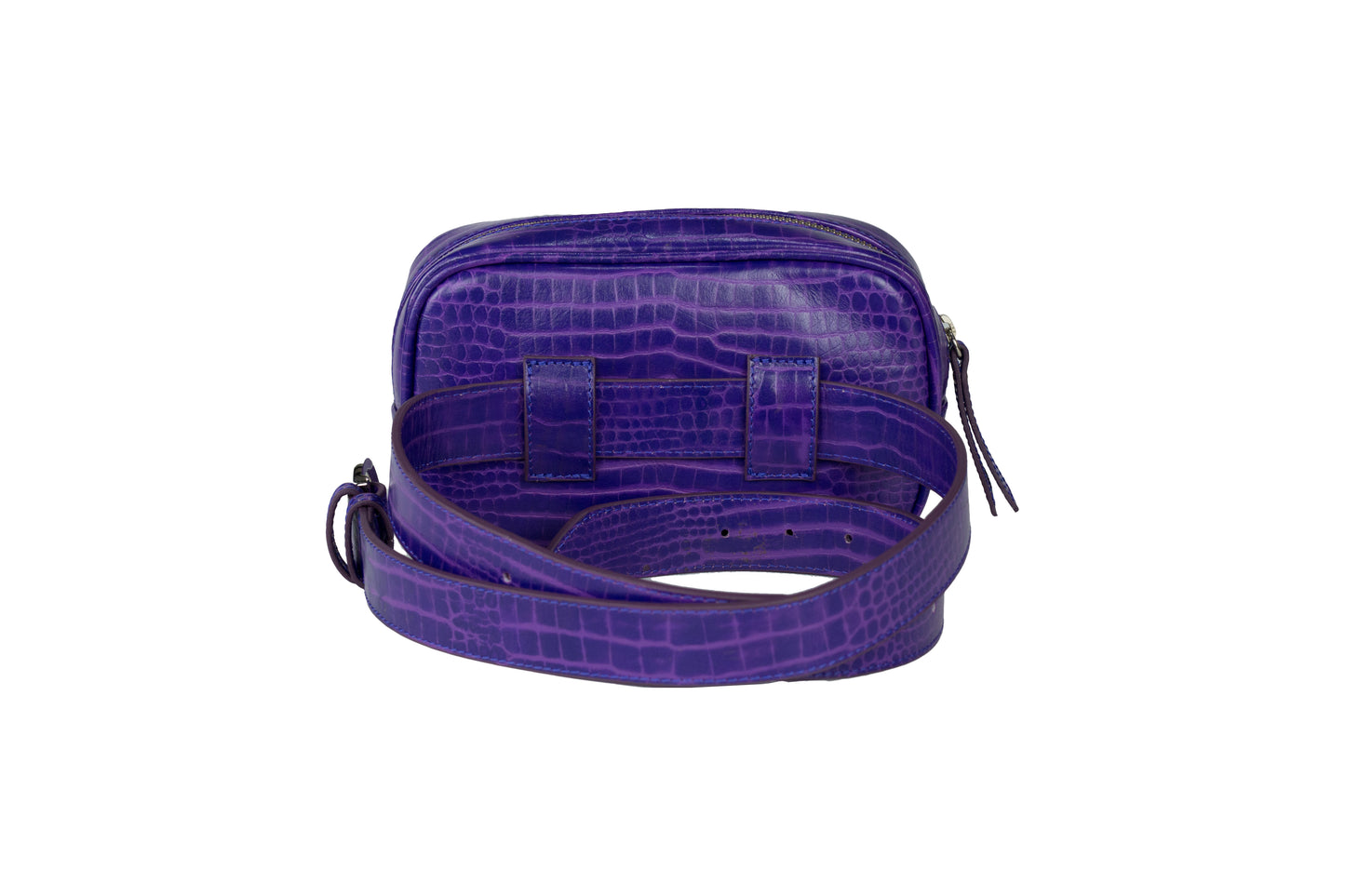 Bolsa Lyra Cocodrilo Morado